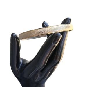 Vintage 1980s Monet Gold-Tone Textured Bangle Bracelet